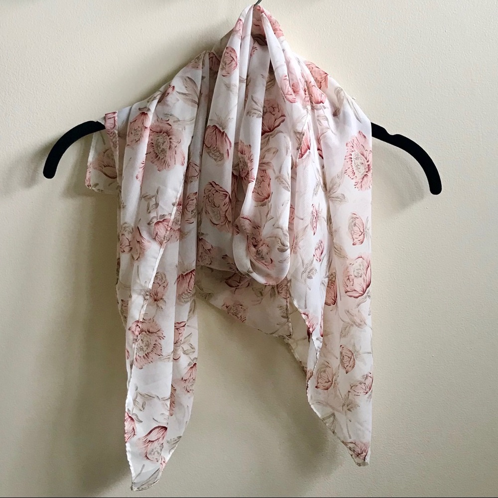 ❌ SOLD ❌ Cherry Blossom Floral Square Scarf